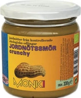 Crème de cacahuètes croquantes au sel de mer BIO 330 g - MONKI